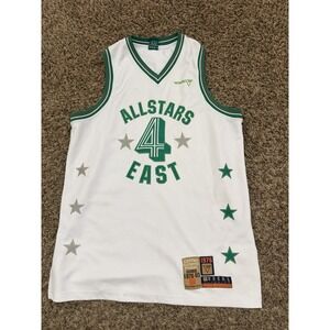 VTG Vokal All Star Basketball Jersey White Green All Pro 1976 Mens Size Large